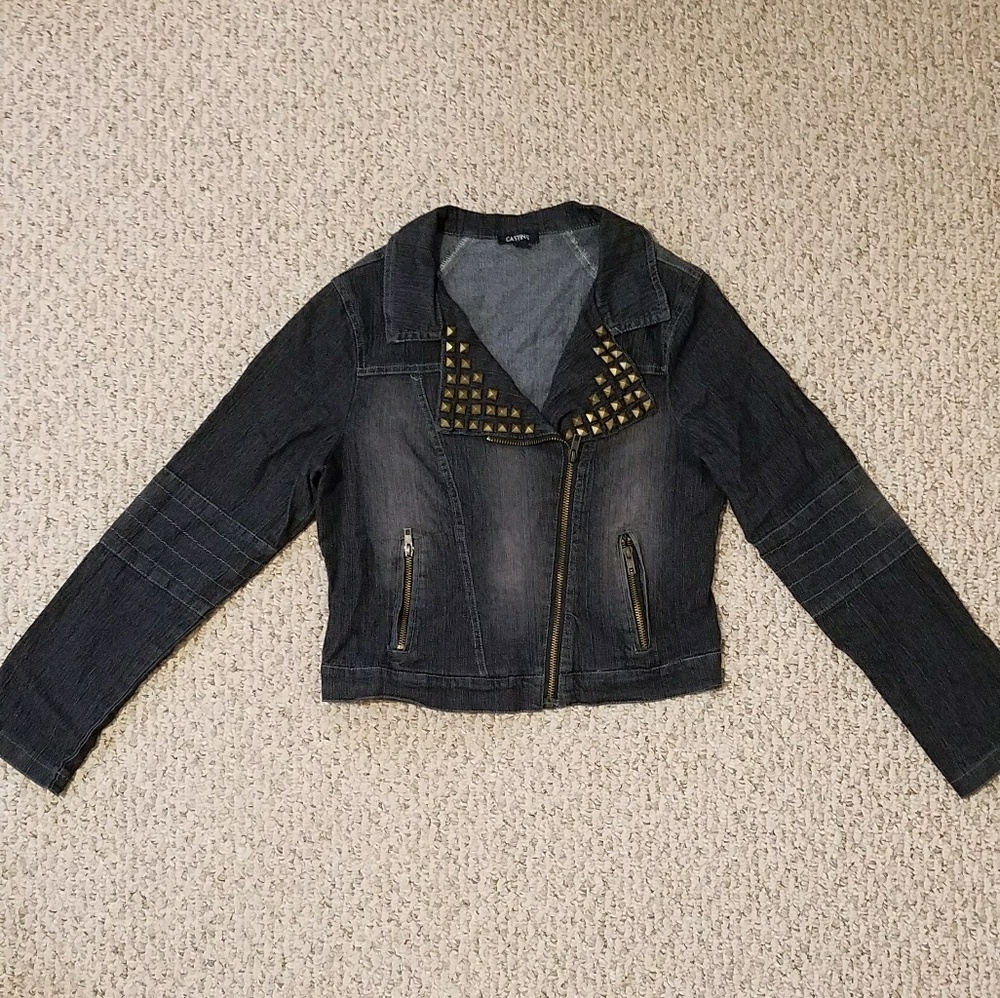 Gold Studded Jean Jacket